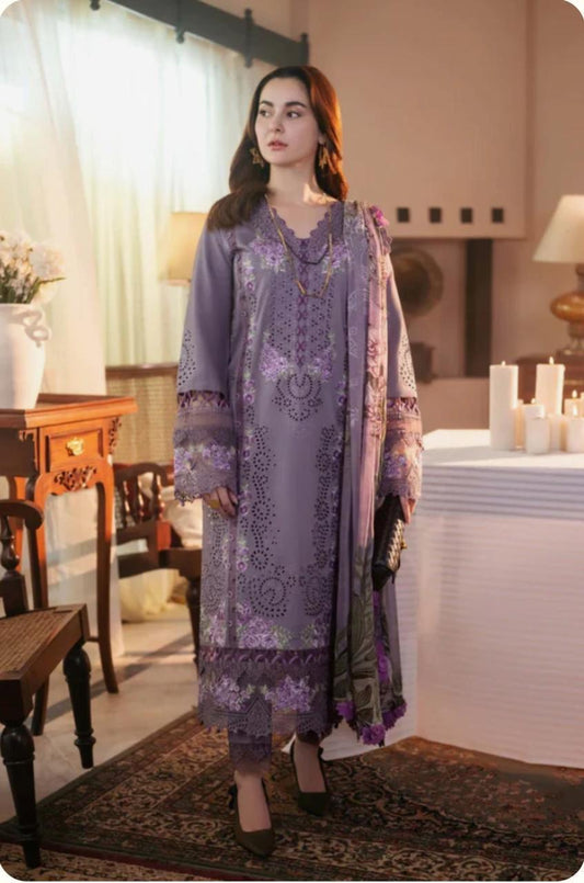 3Pcs  women's unstitched embroidered Suit